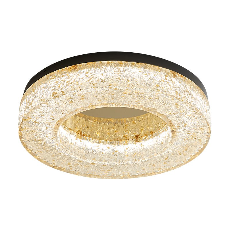 Dovira Ice Crack Circle Resin Ceiling Lamp-Neutral Decor