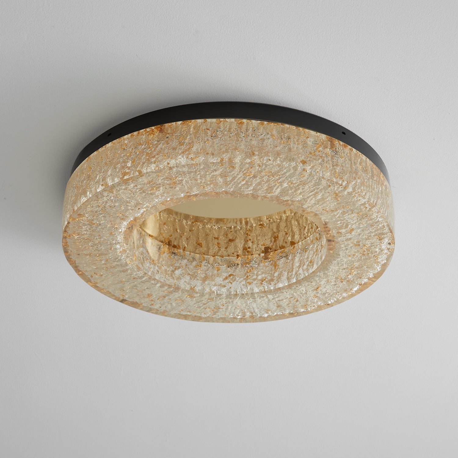 Dovira Ice Crack Circle Resin Ceiling Lamp-Neutral Decor