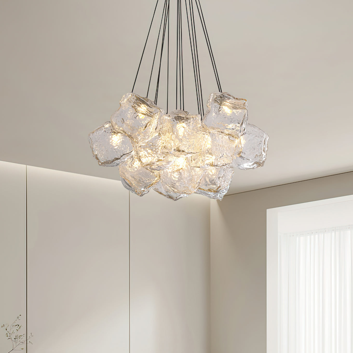 Pebine Clustered Glass Chandelier