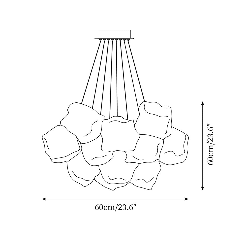 Pebine Clustered Glass Chandelier