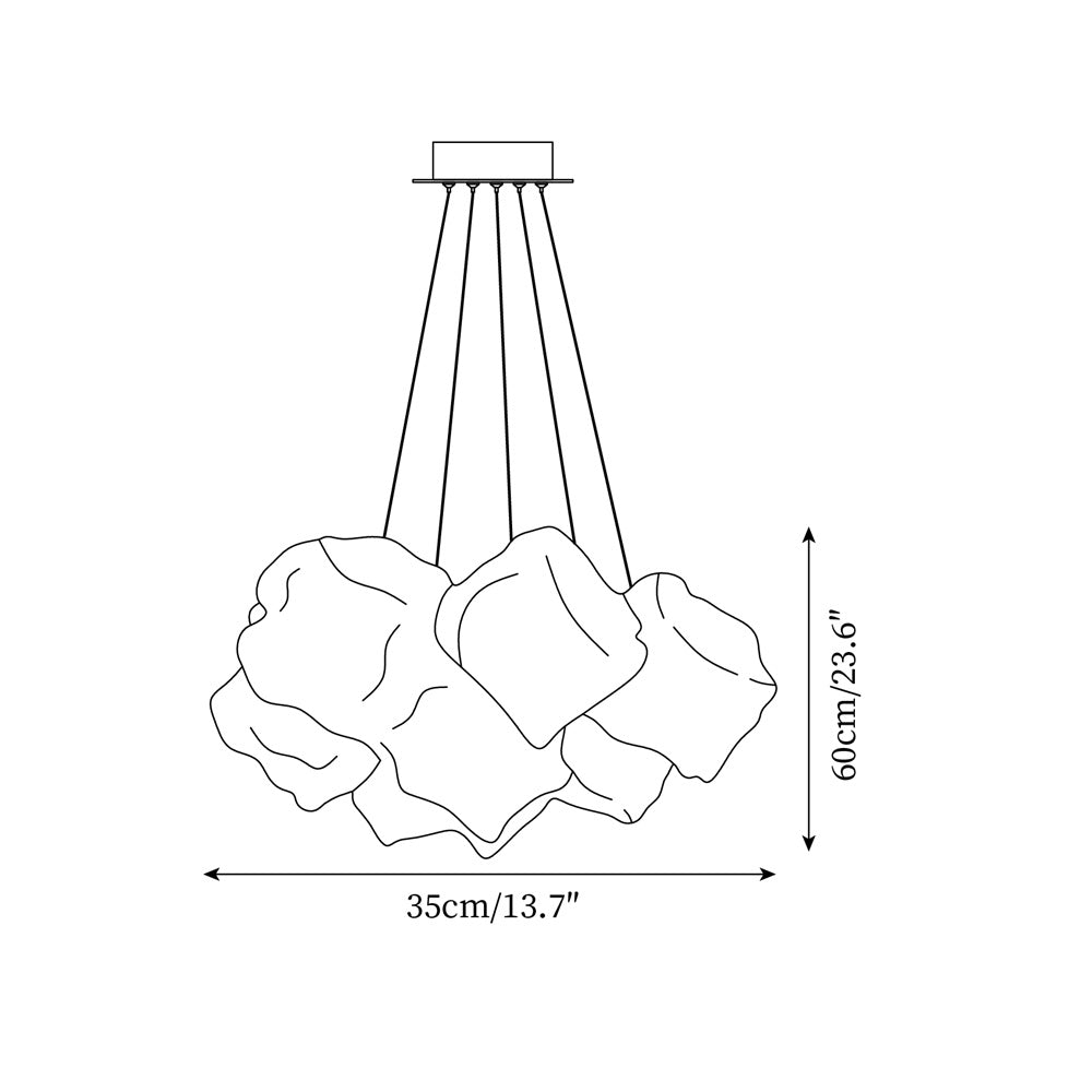 Pebine Clustered Glass Chandelier