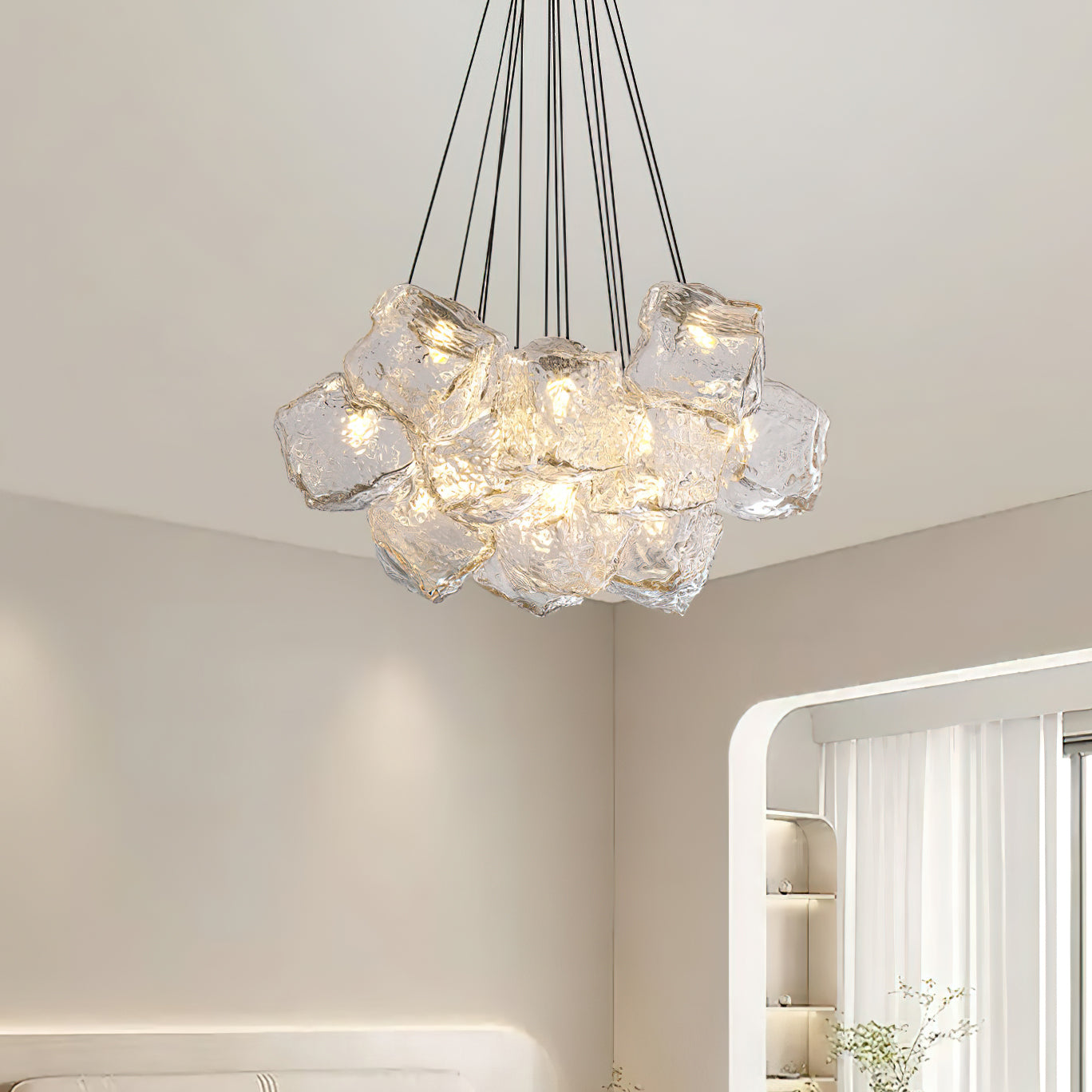 Pebine Clustered Glass Chandelier