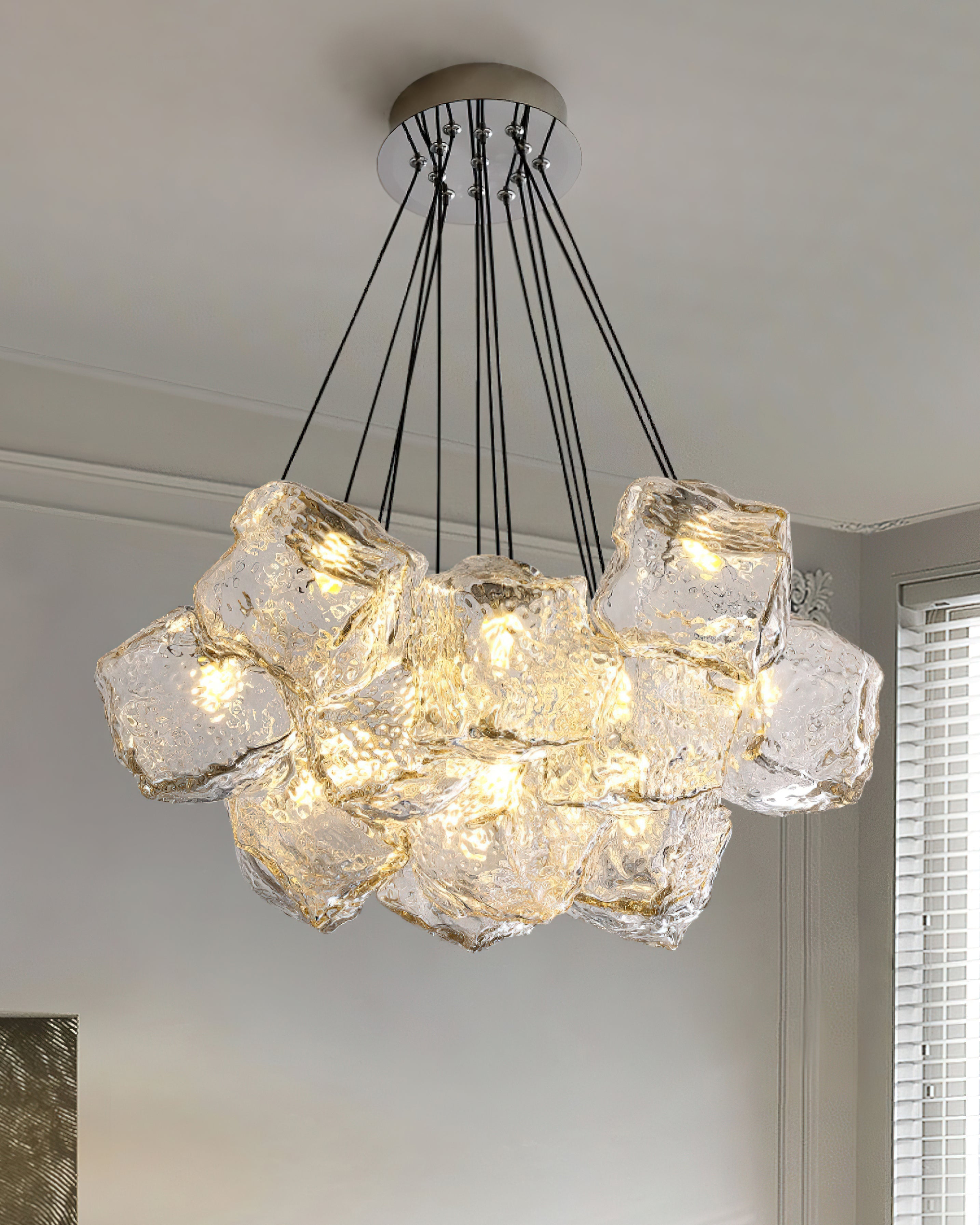 Pebine Clustered Glass Chandelier