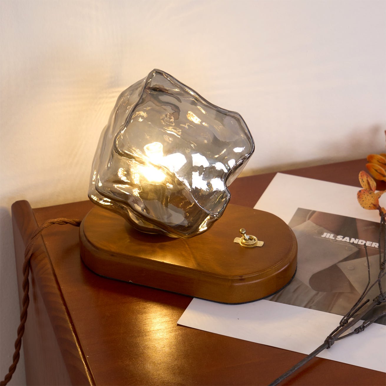 Maris Wood Artistic Table Lamp-Neutral Decor