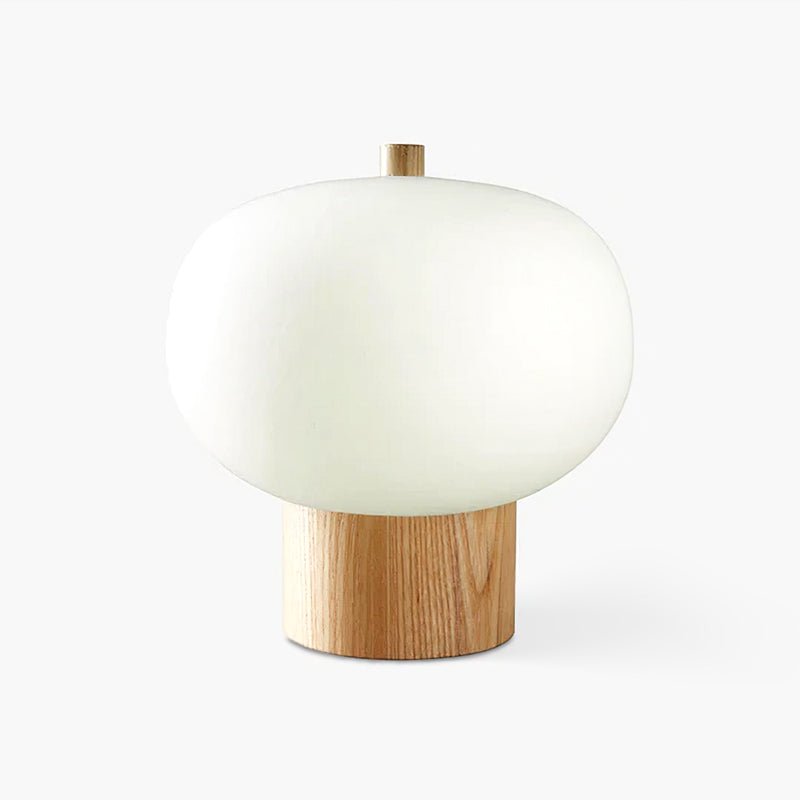 Jaldes Wood & Glass Table Lamp-Neutral Decor
