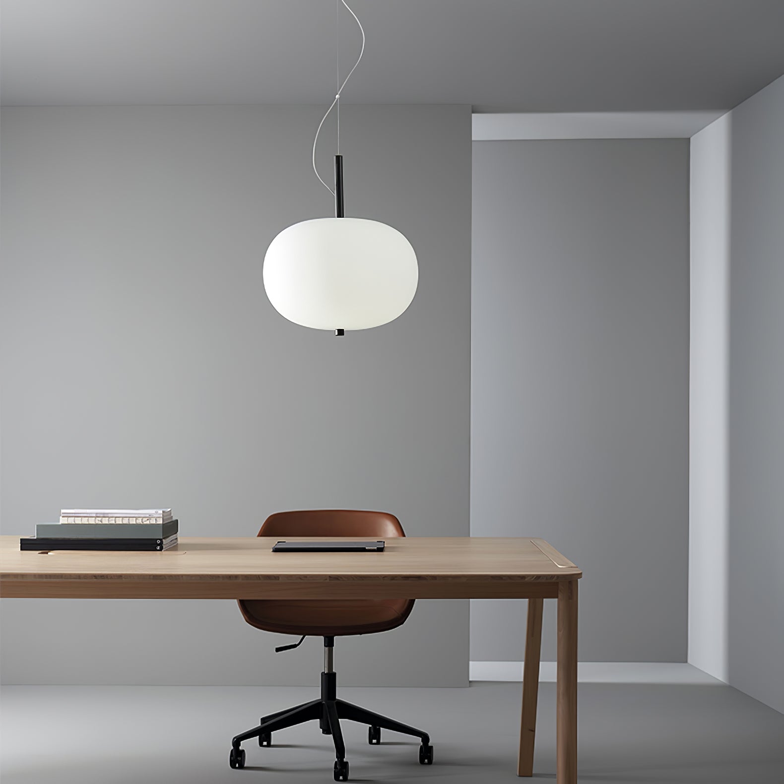 Duality Modern Glass Pendant Light-Neutral Decor