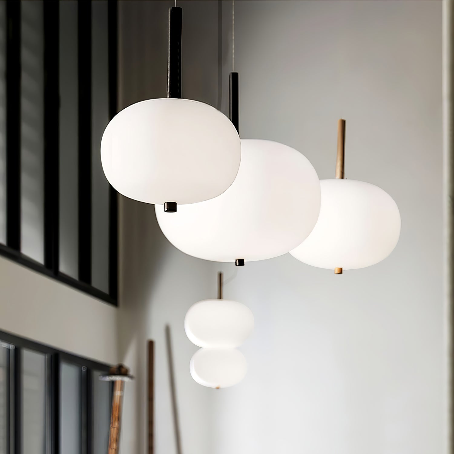 Duality Modern Glass Pendant Light-Neutral Decor