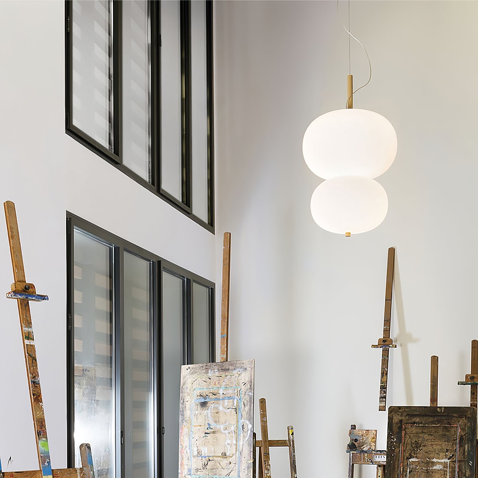 Duality Modern Glass Pendant Light-Neutral Decor