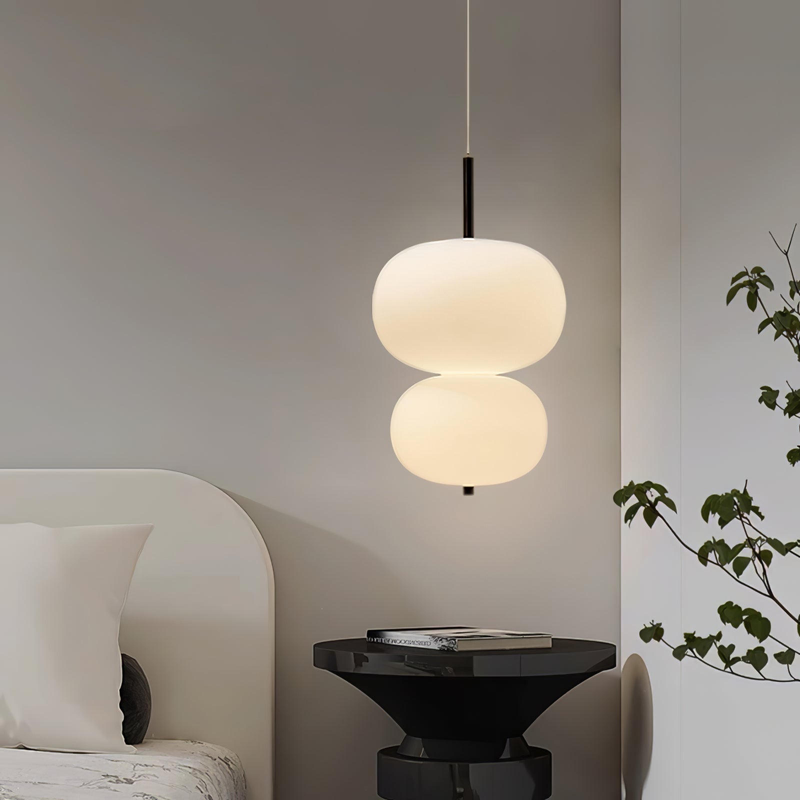 Duality Modern Glass Pendant Light-Neutral Decor