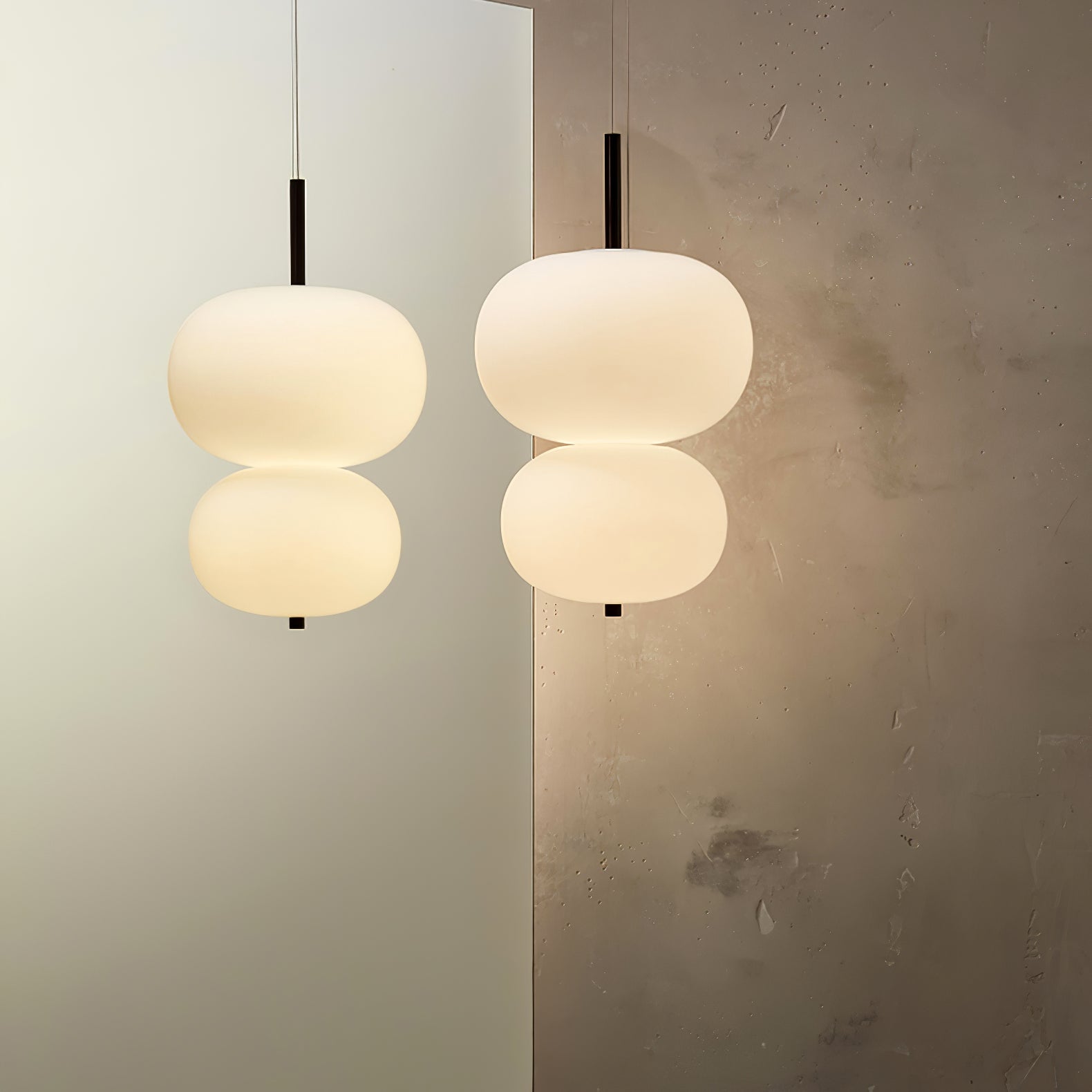 Duality Modern Glass Pendant Light-Neutral Decor