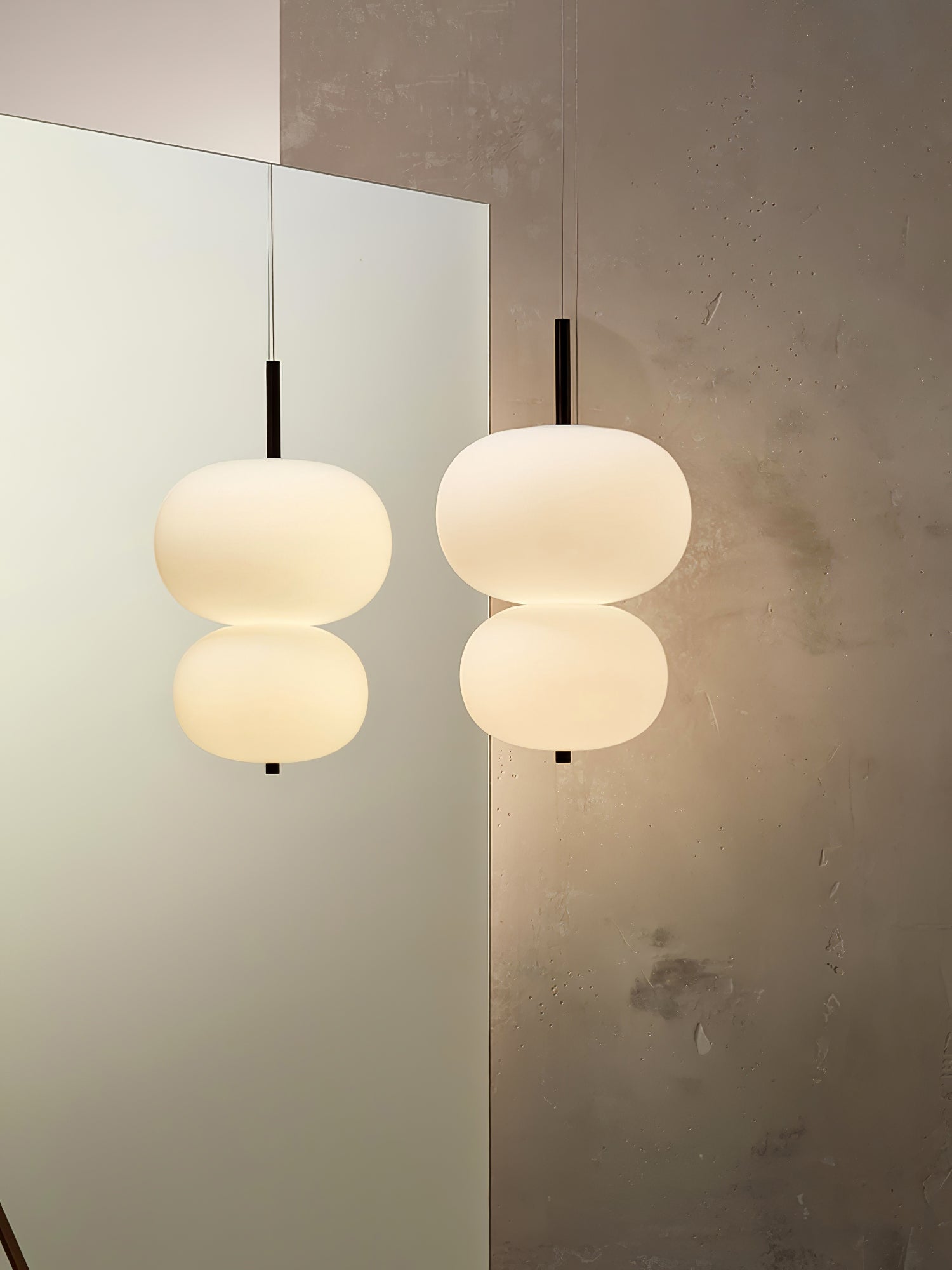 Duality Modern Glass Pendant Light-Neutral Decor