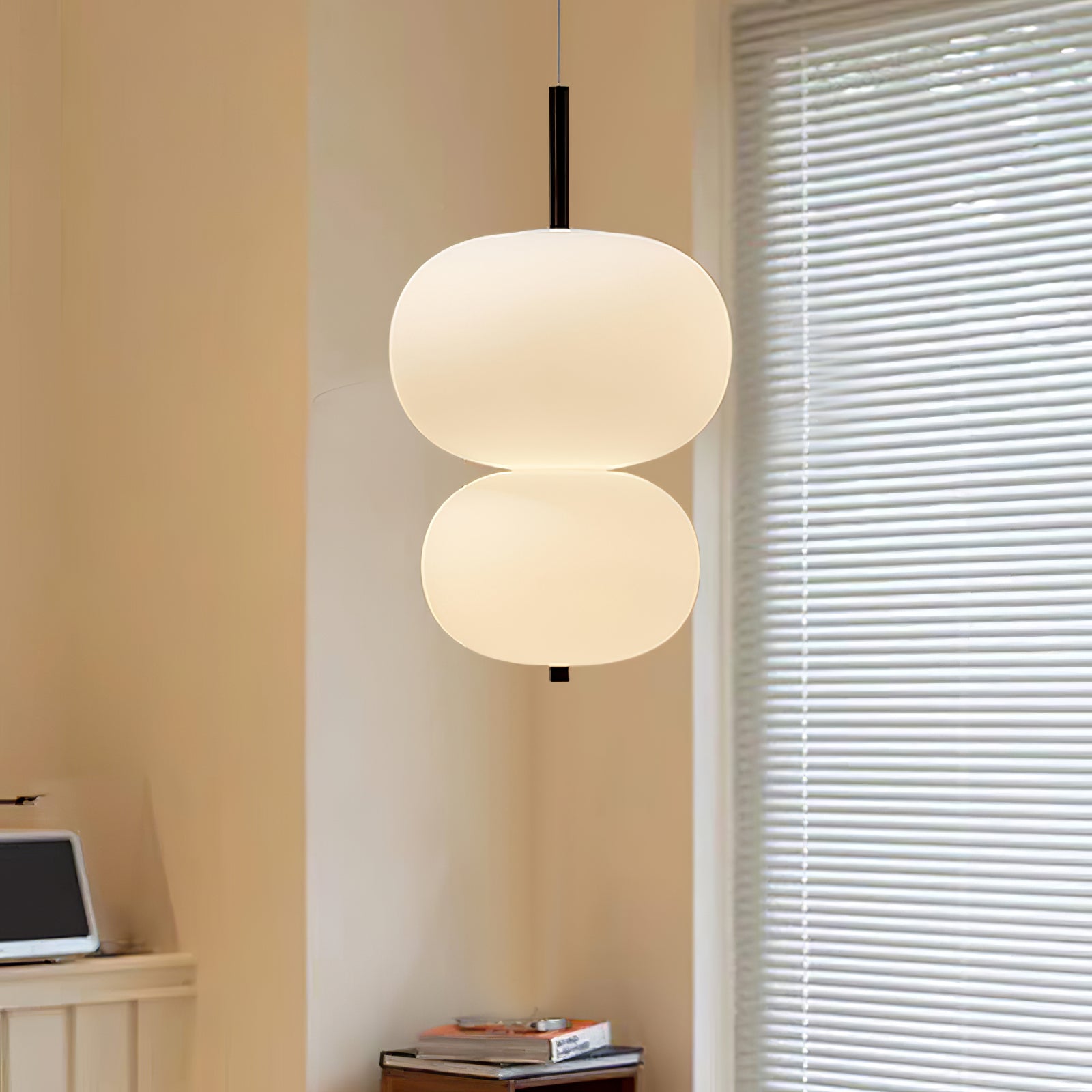 Duality Modern Glass Pendant Light-Neutral Decor