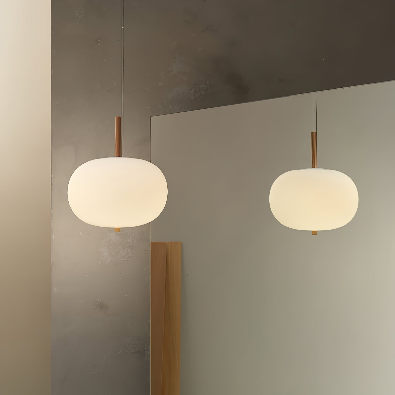 Duality Modern Glass Pendant Light-Neutral Decor