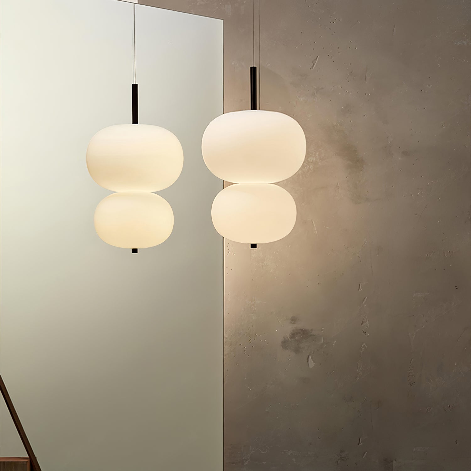 Duality Modern Glass Pendant Light-Neutral Decor