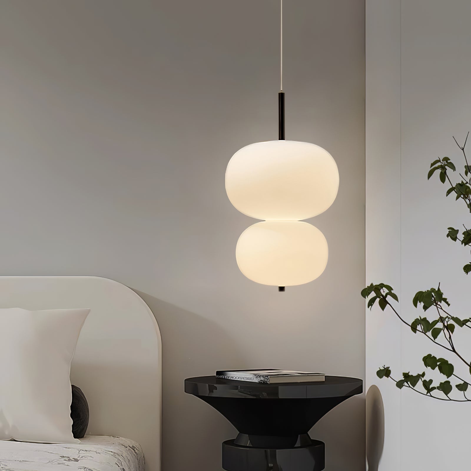 Duality Modern Glass Pendant Light-Neutral Decor