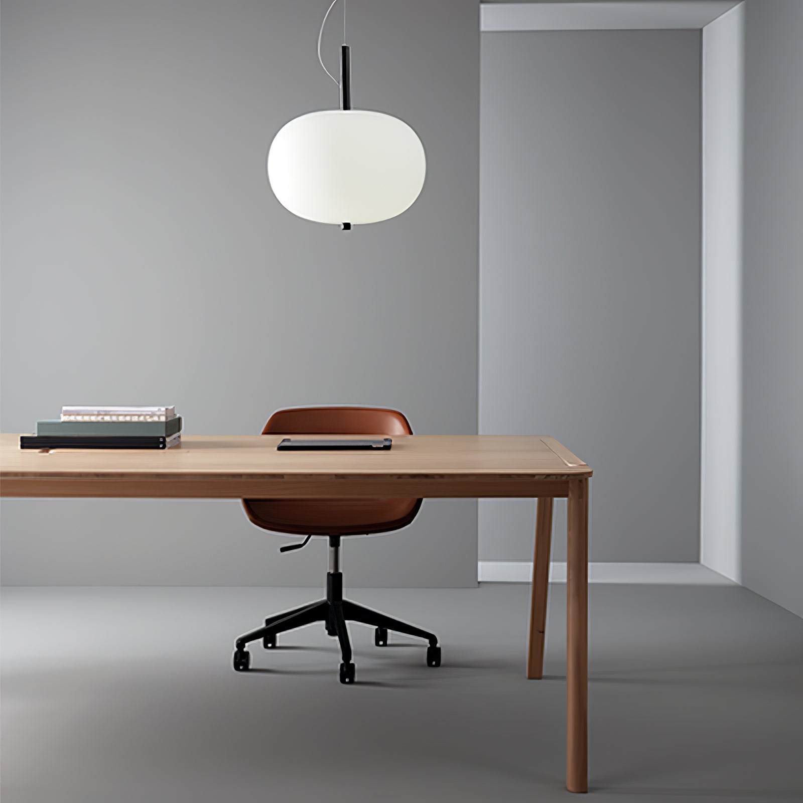 Duality Modern Glass Pendant Light-Neutral Decor