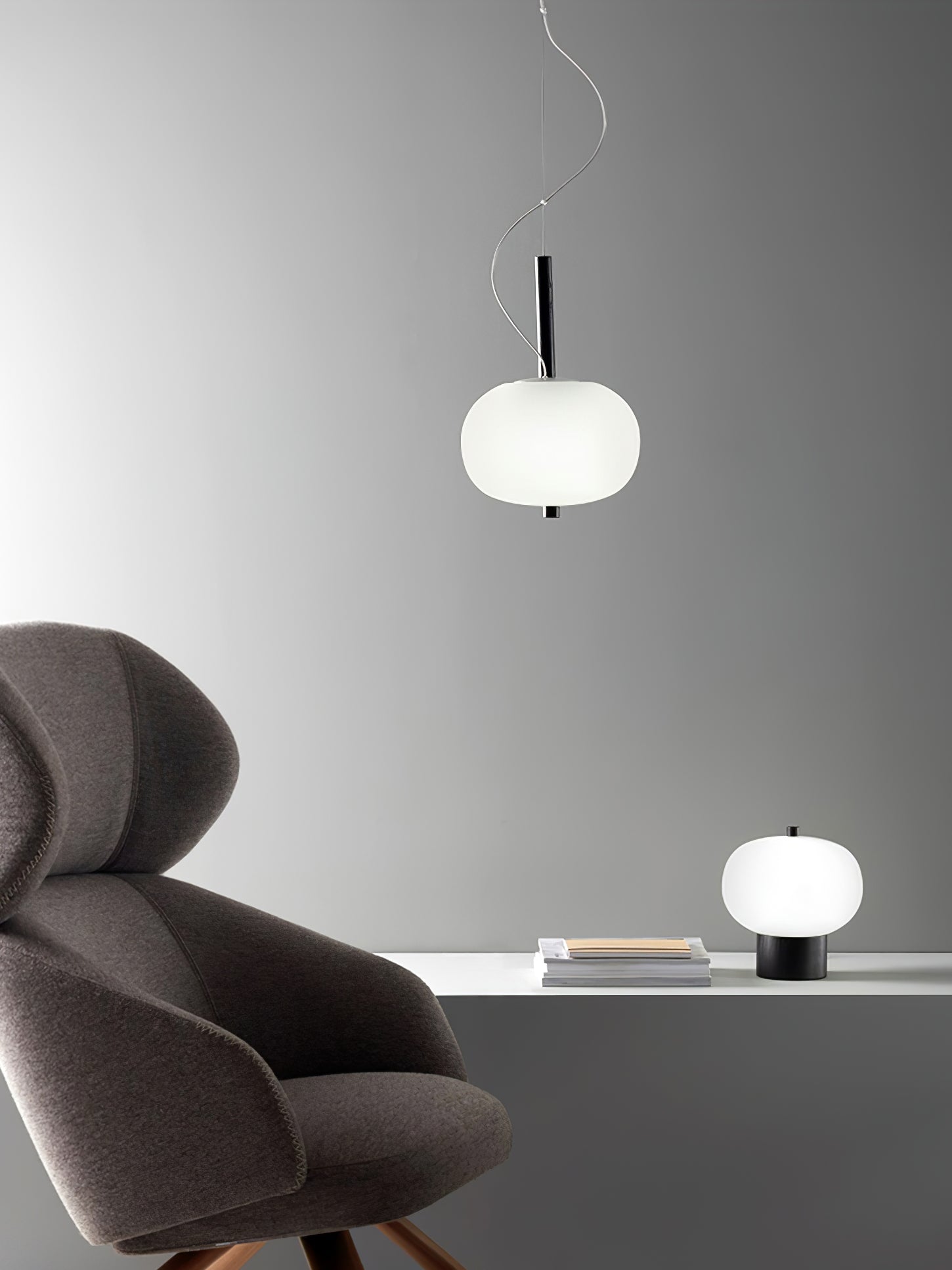 Duality Modern Glass Pendant Light-Neutral Decor