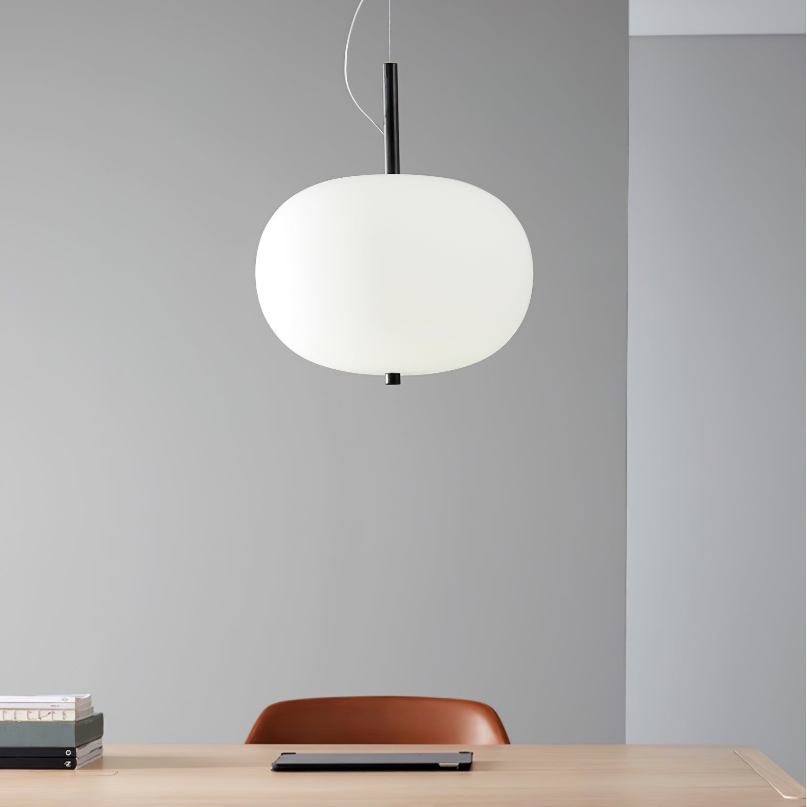 Duality Modern Glass Pendant Light-Neutral Decor