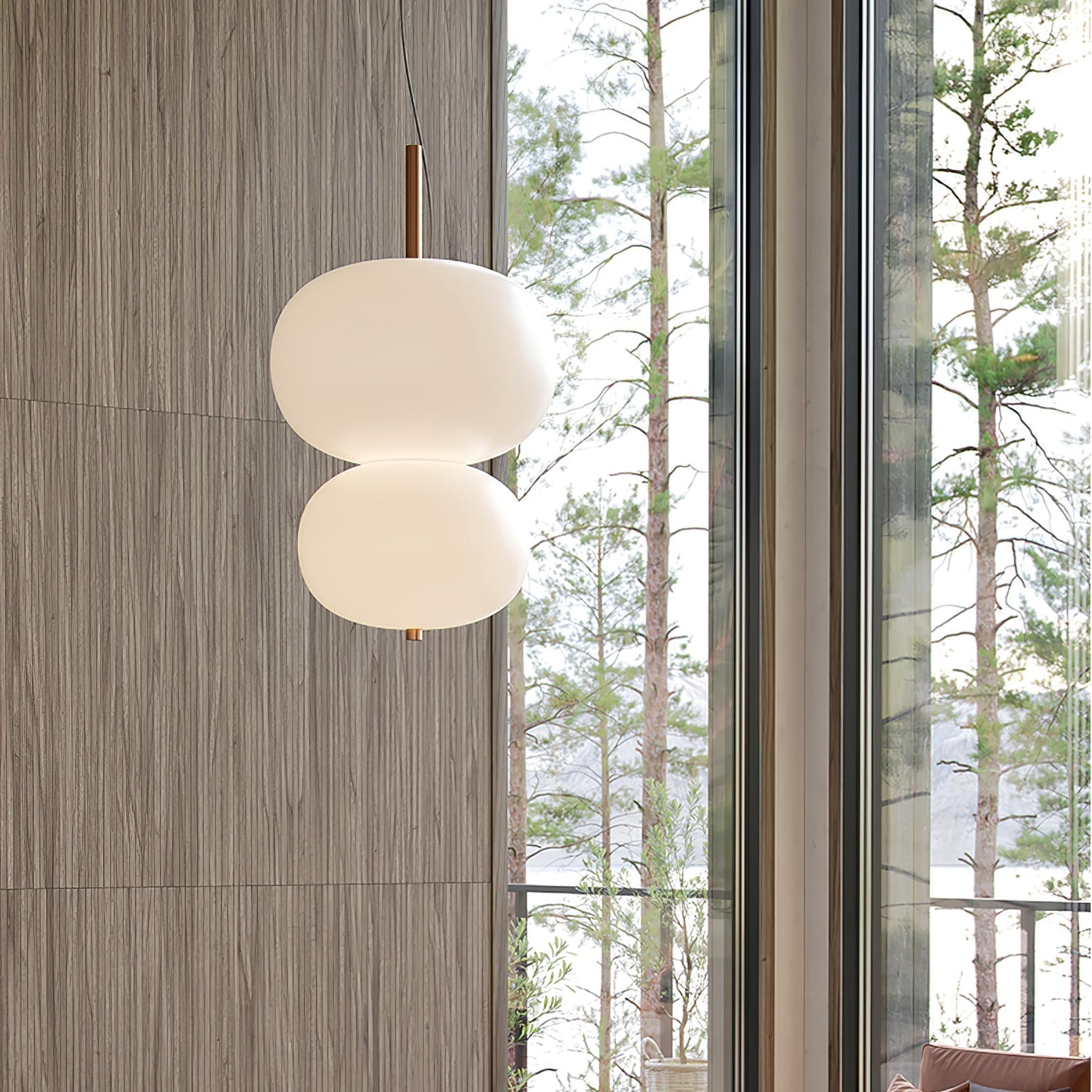 Duality Modern Glass Pendant Light-Neutral Decor