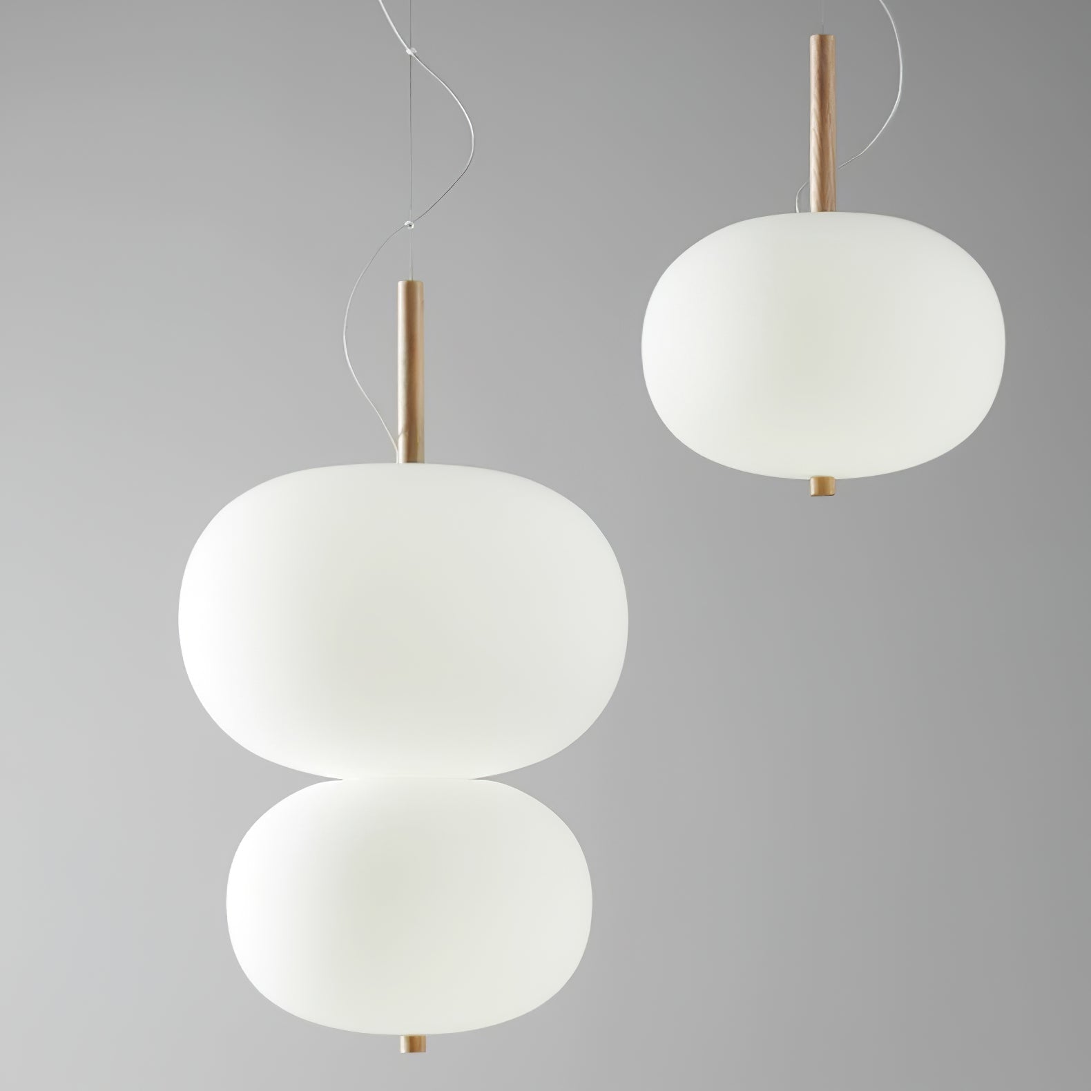 Duality Modern Glass Pendant Light-Neutral Decor