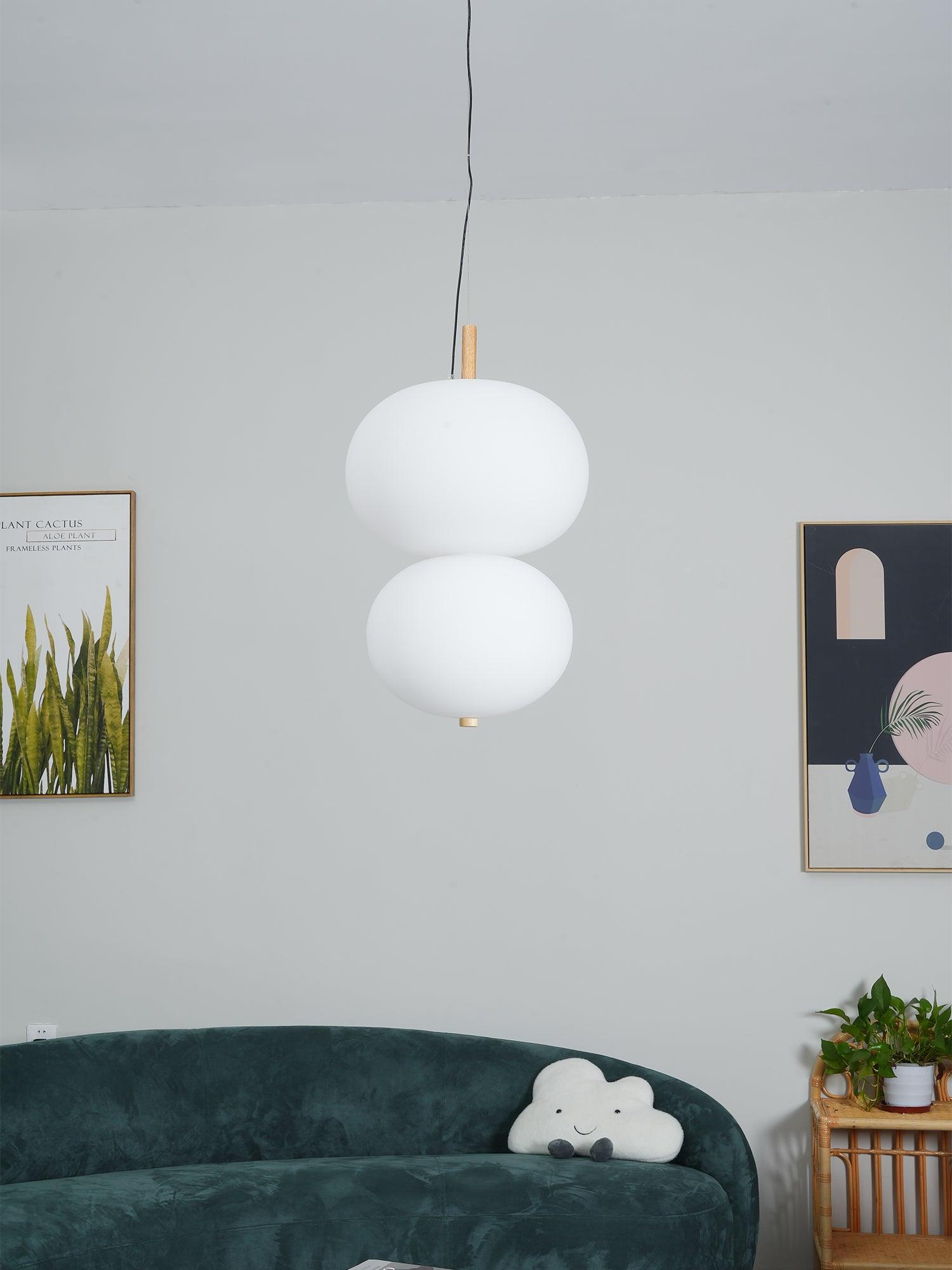 Duality Modern Glass Pendant Light-Neutral Decor