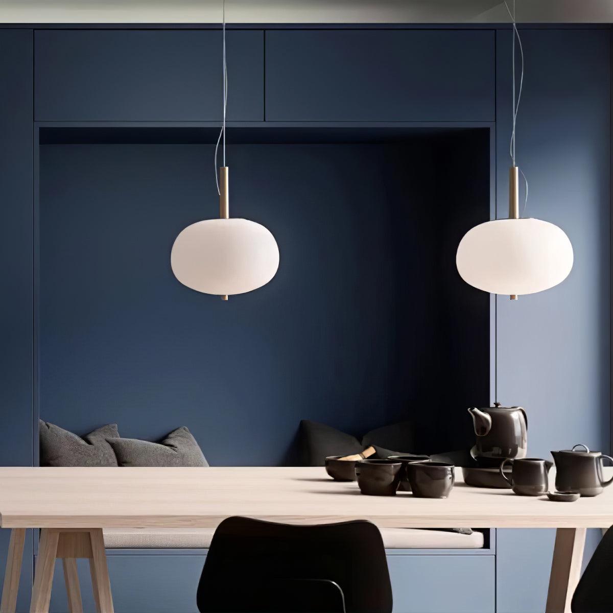 Duality Modern Glass Pendant Light-Neutral Decor