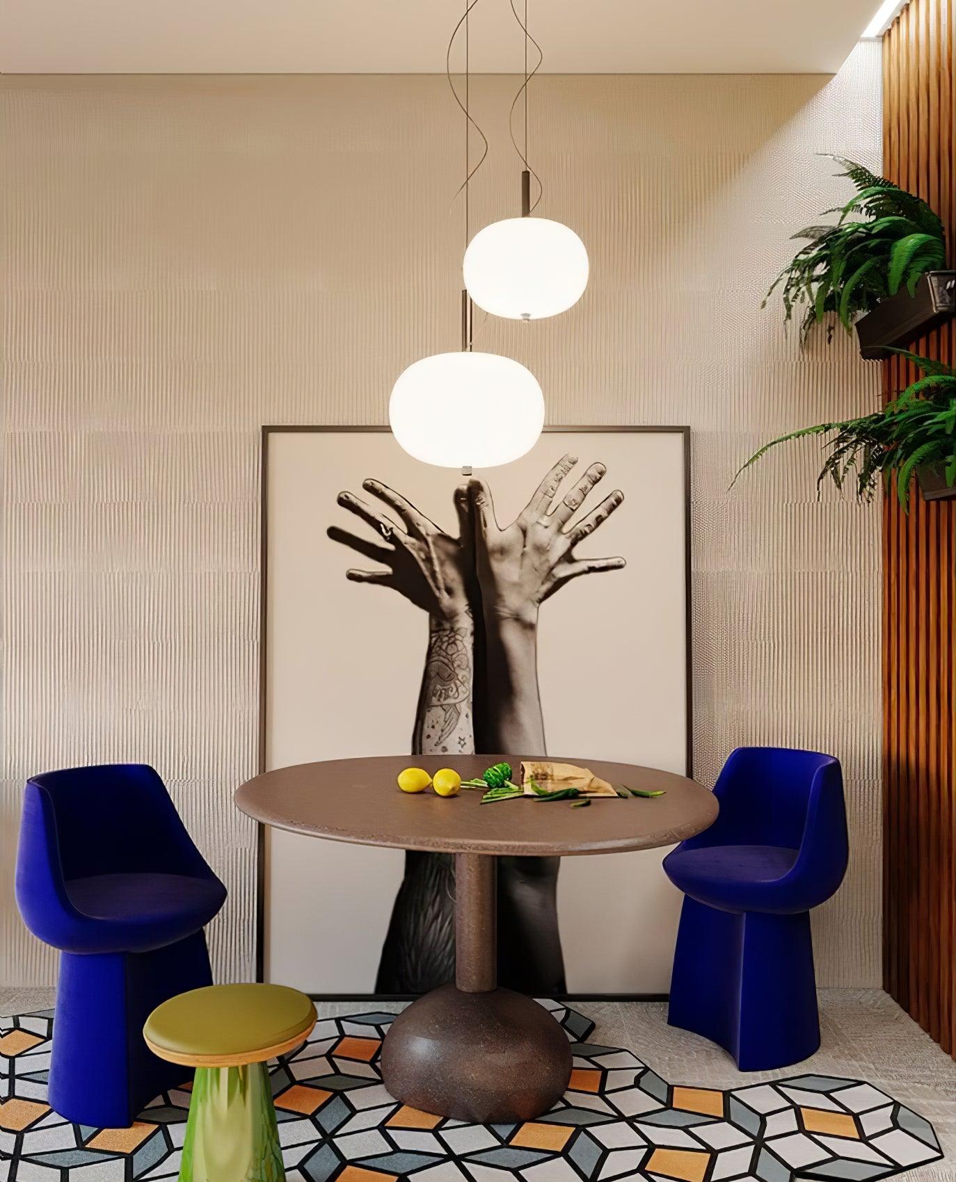 Duality Modern Glass Pendant Light-Neutral Decor