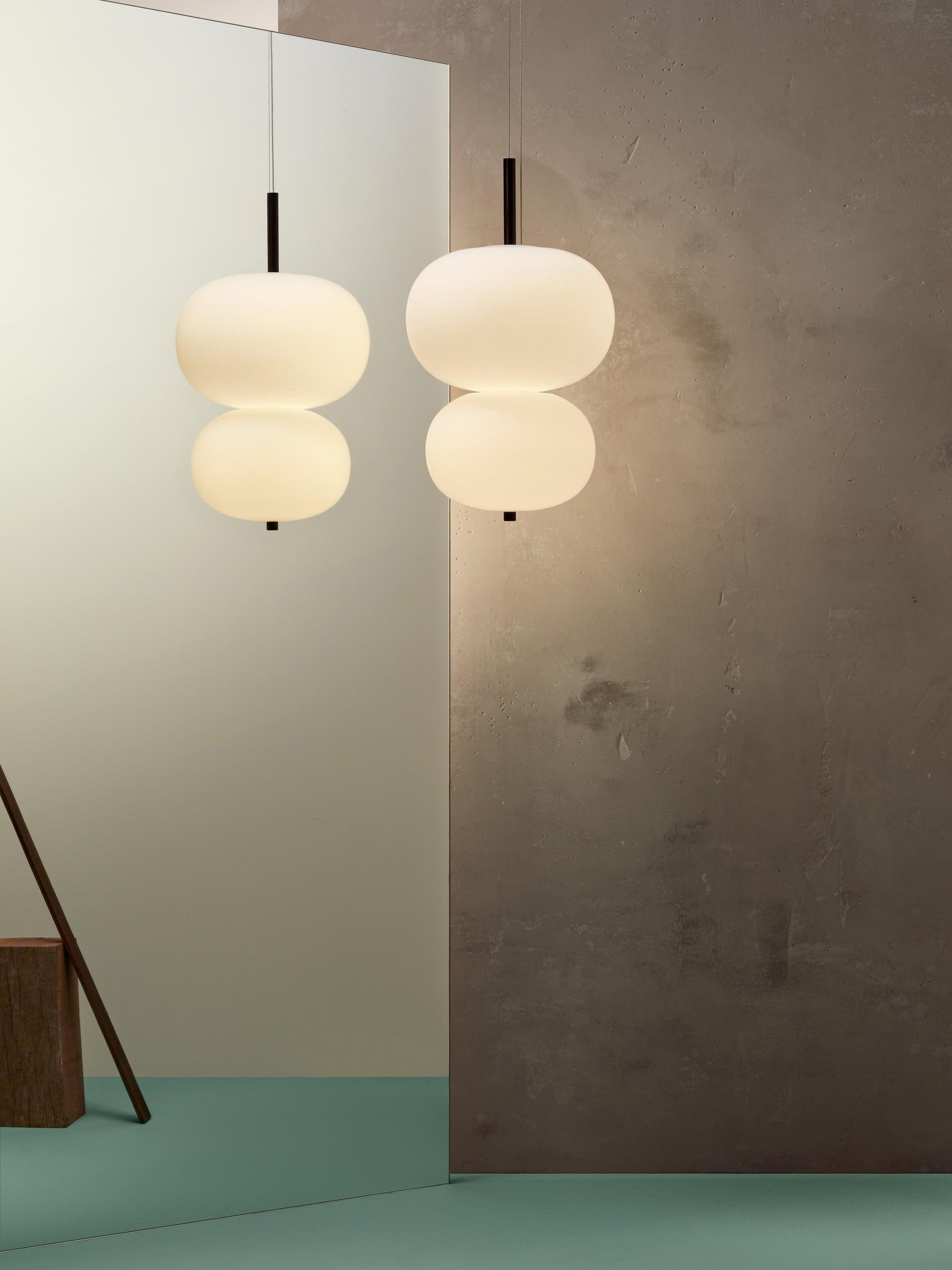 Duality Modern Glass Pendant Light-Neutral Decor