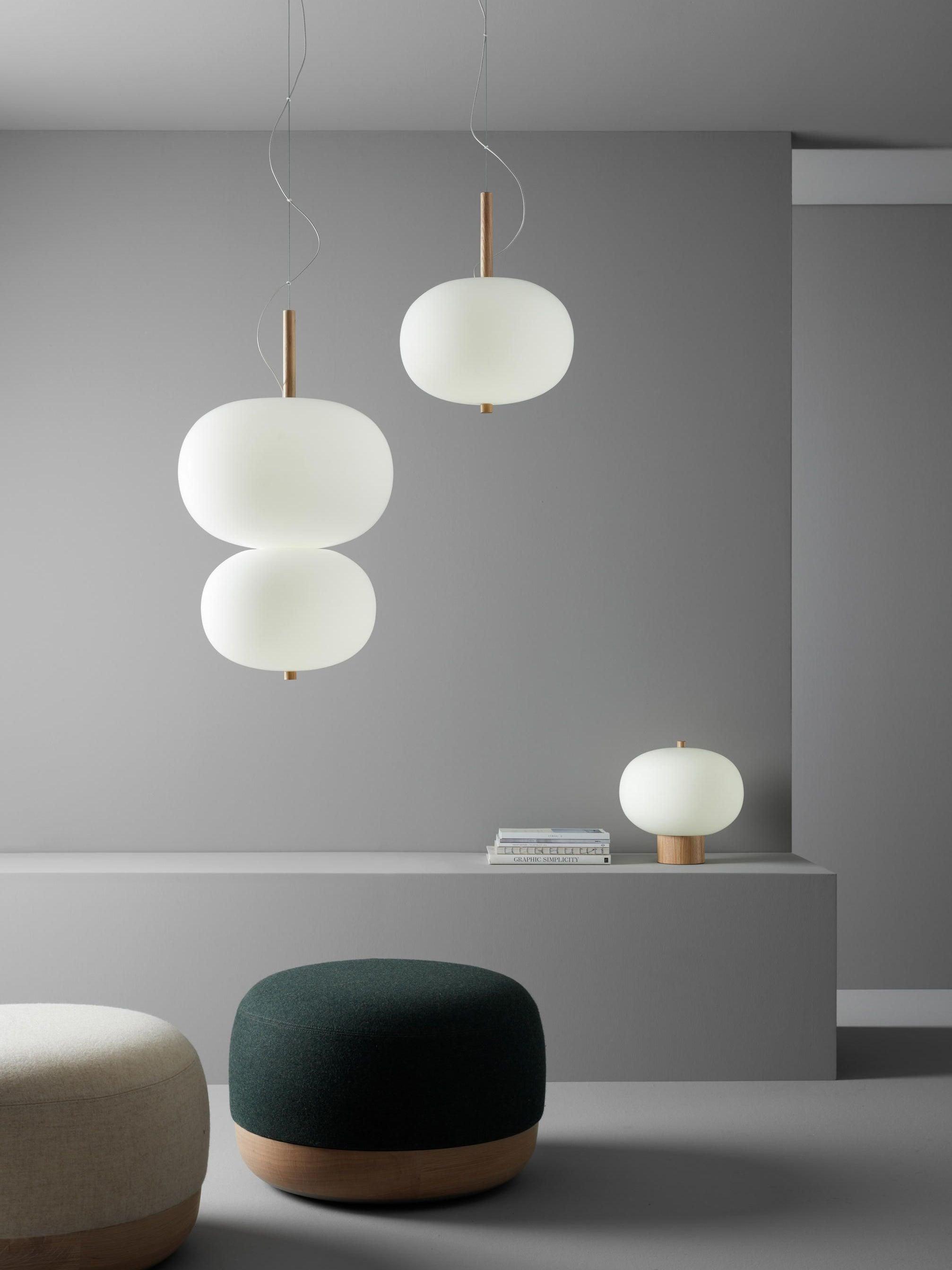 Duality Modern Glass Pendant Light-Neutral Decor