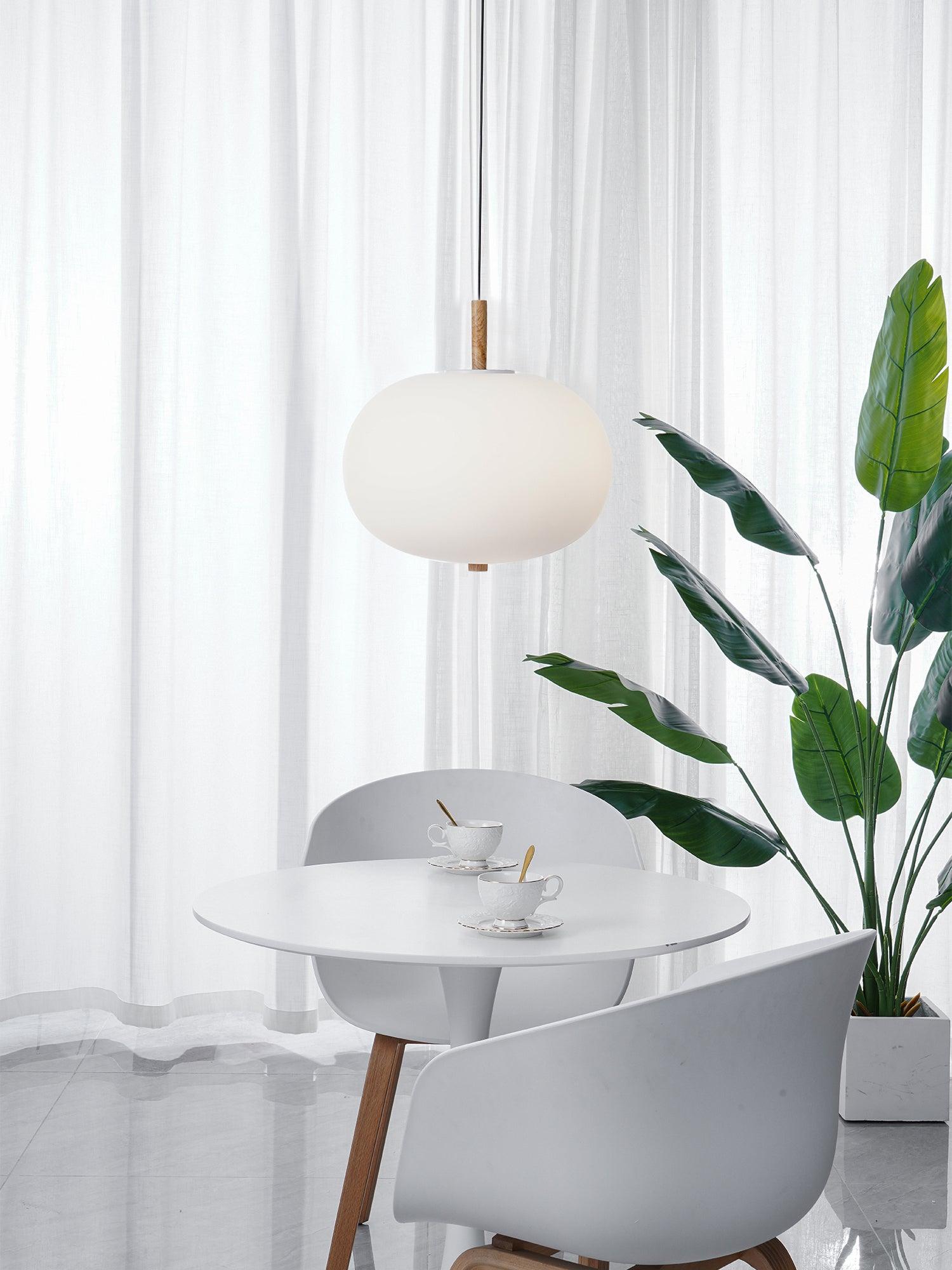 Duality Modern Glass Pendant Light-Neutral Decor