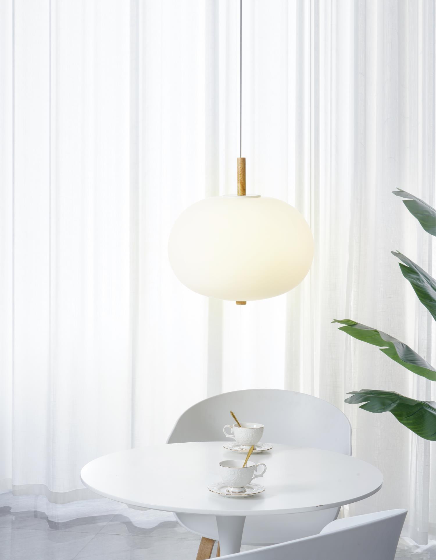 Duality Modern Glass Pendant Light-Neutral Decor