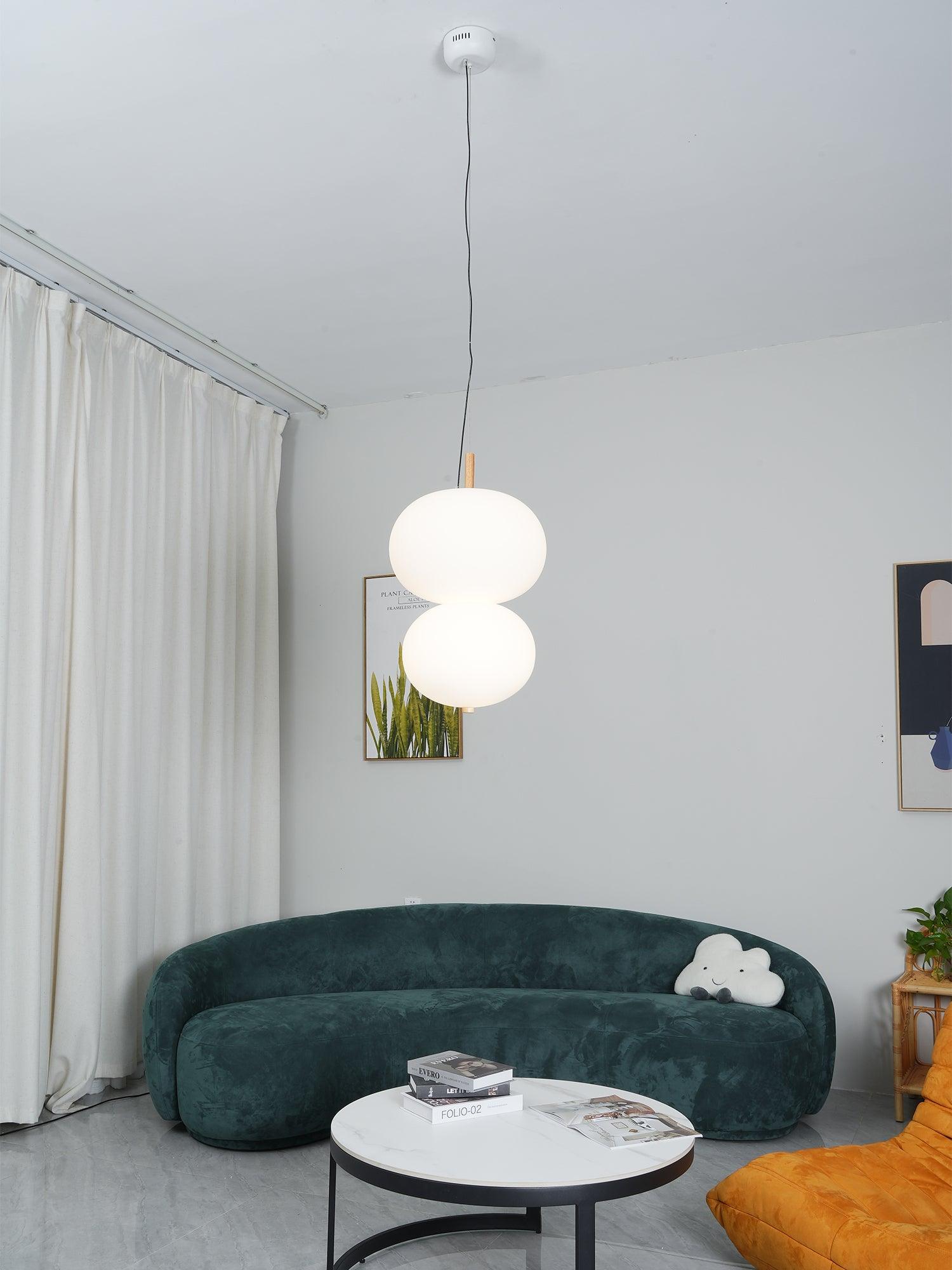 Duality Modern Glass Pendant Light-Neutral Decor