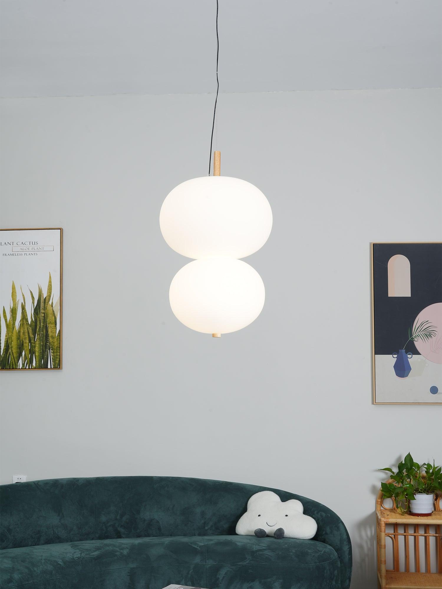 Duality Modern Glass Pendant Light-Neutral Decor