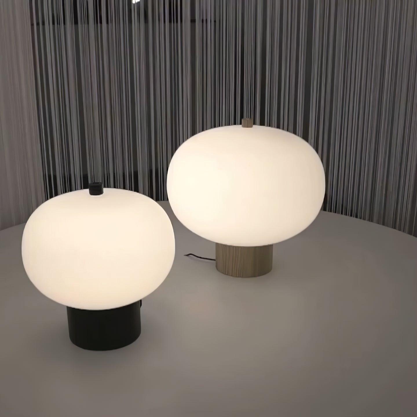 Jaldes Wood & Glass Table Lamp-Neutral Decor