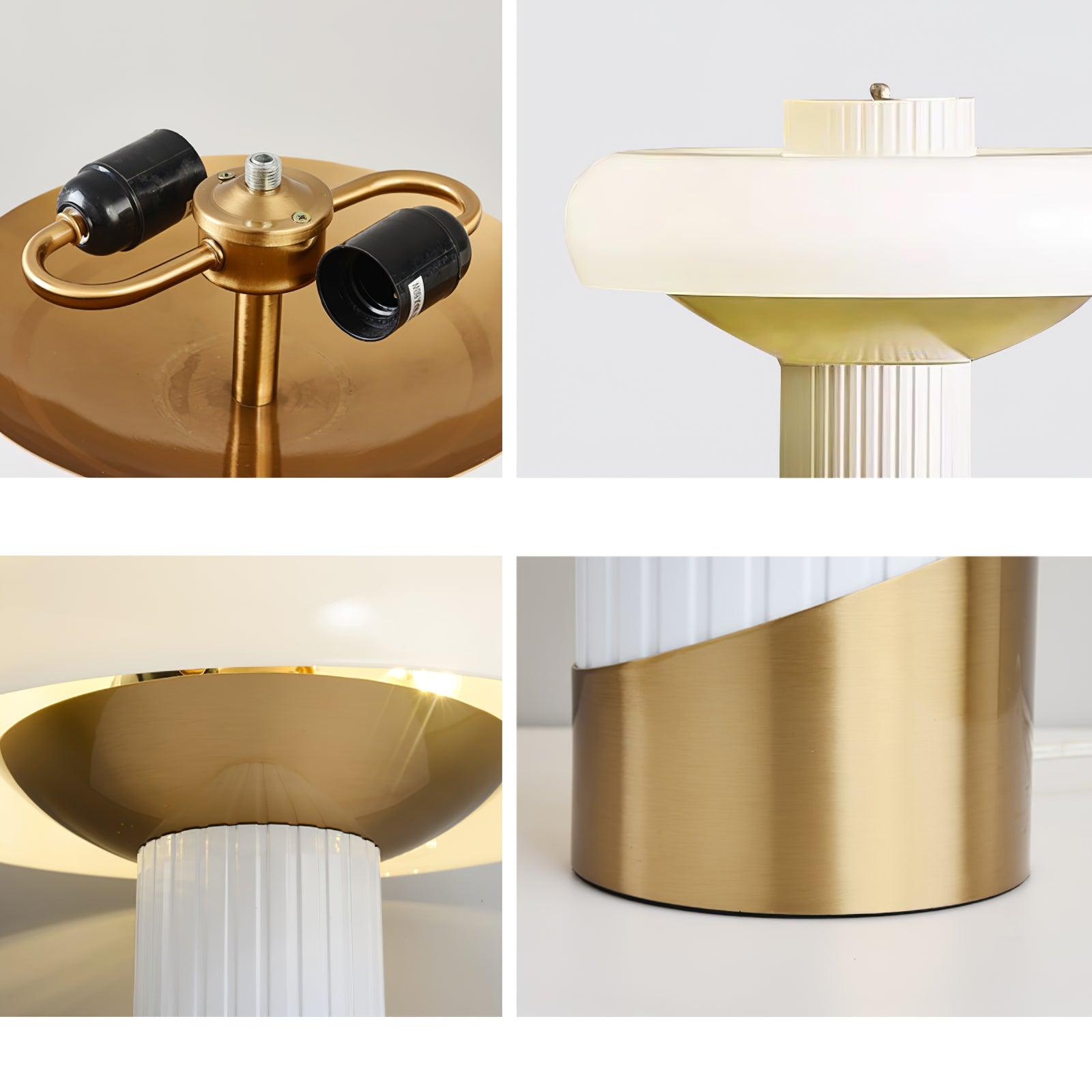 Aurelia Contemporary Glass Table lamp-Neutral Decor