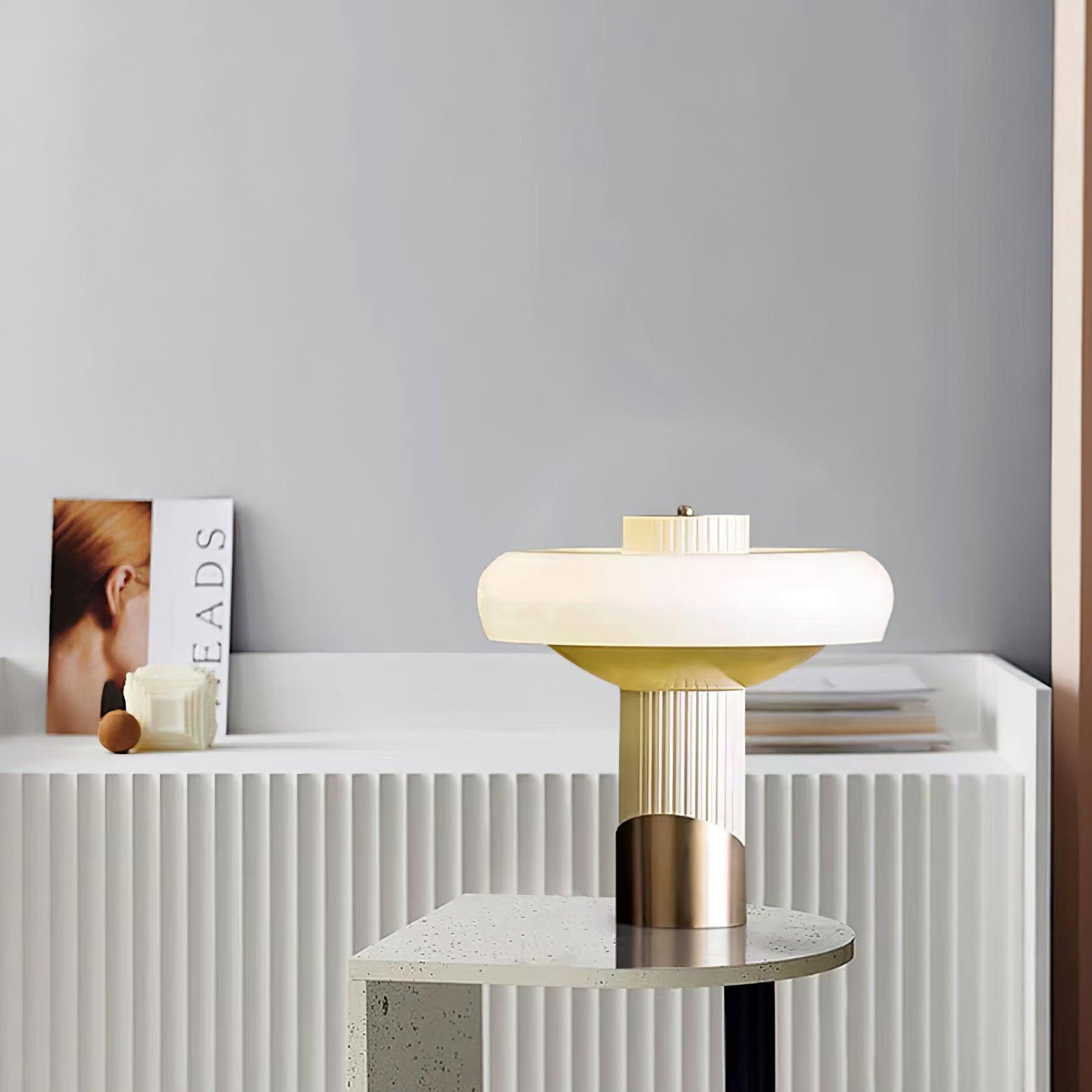 Aurelia Contemporary Glass Table lamp-Neutral Decor