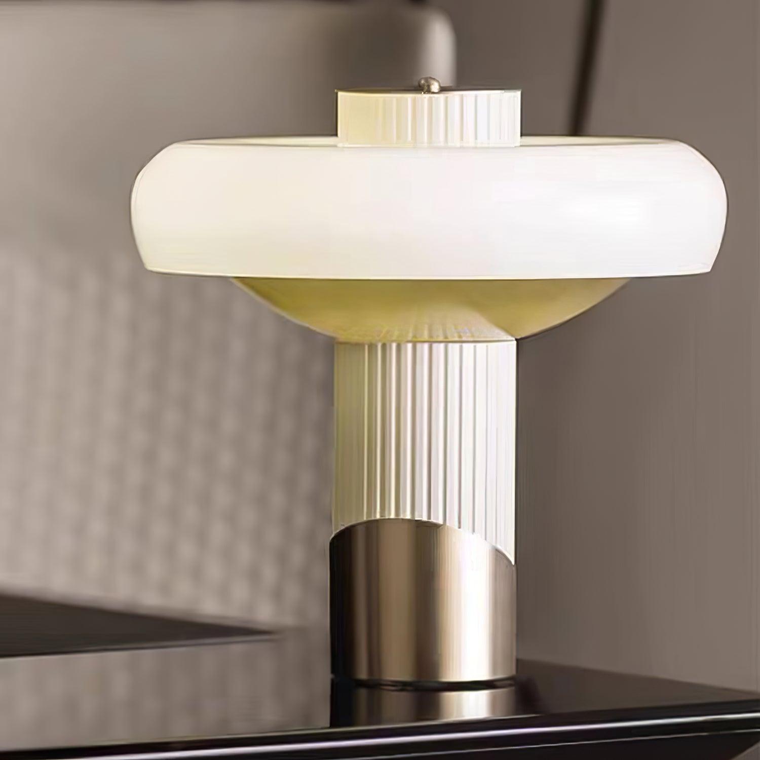 Aurelia Contemporary Glass Table lamp-Neutral Decor