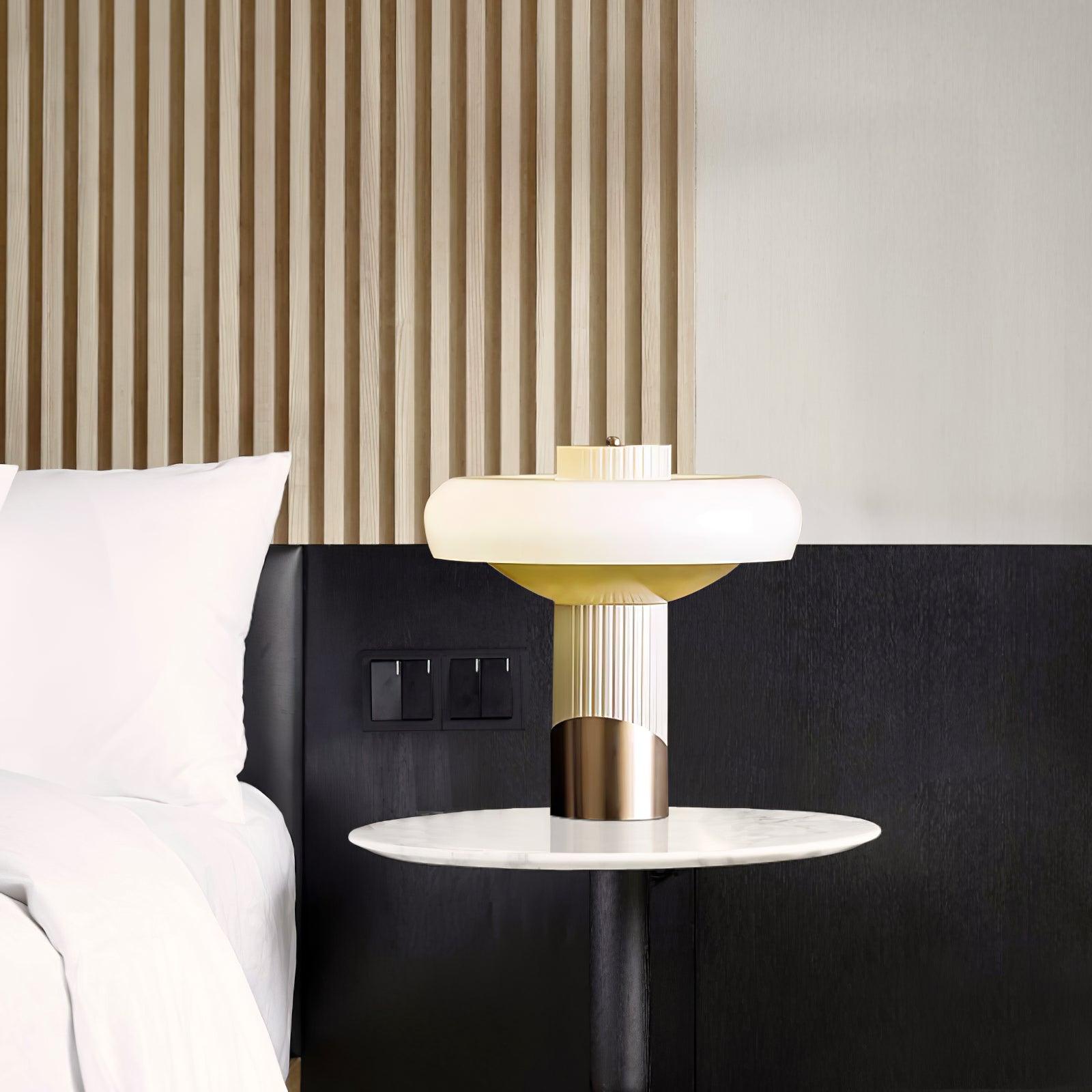 Aurelia Contemporary Glass Table lamp-Neutral Decor