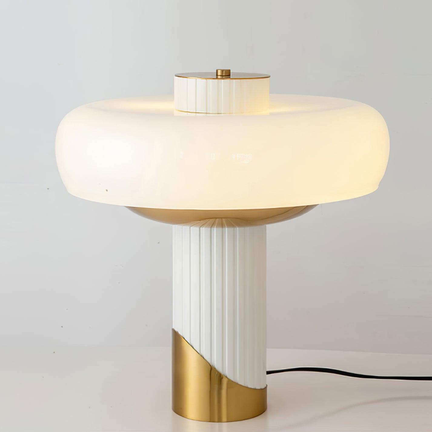 Aurelia Contemporary Glass Table lamp-Neutral Decor