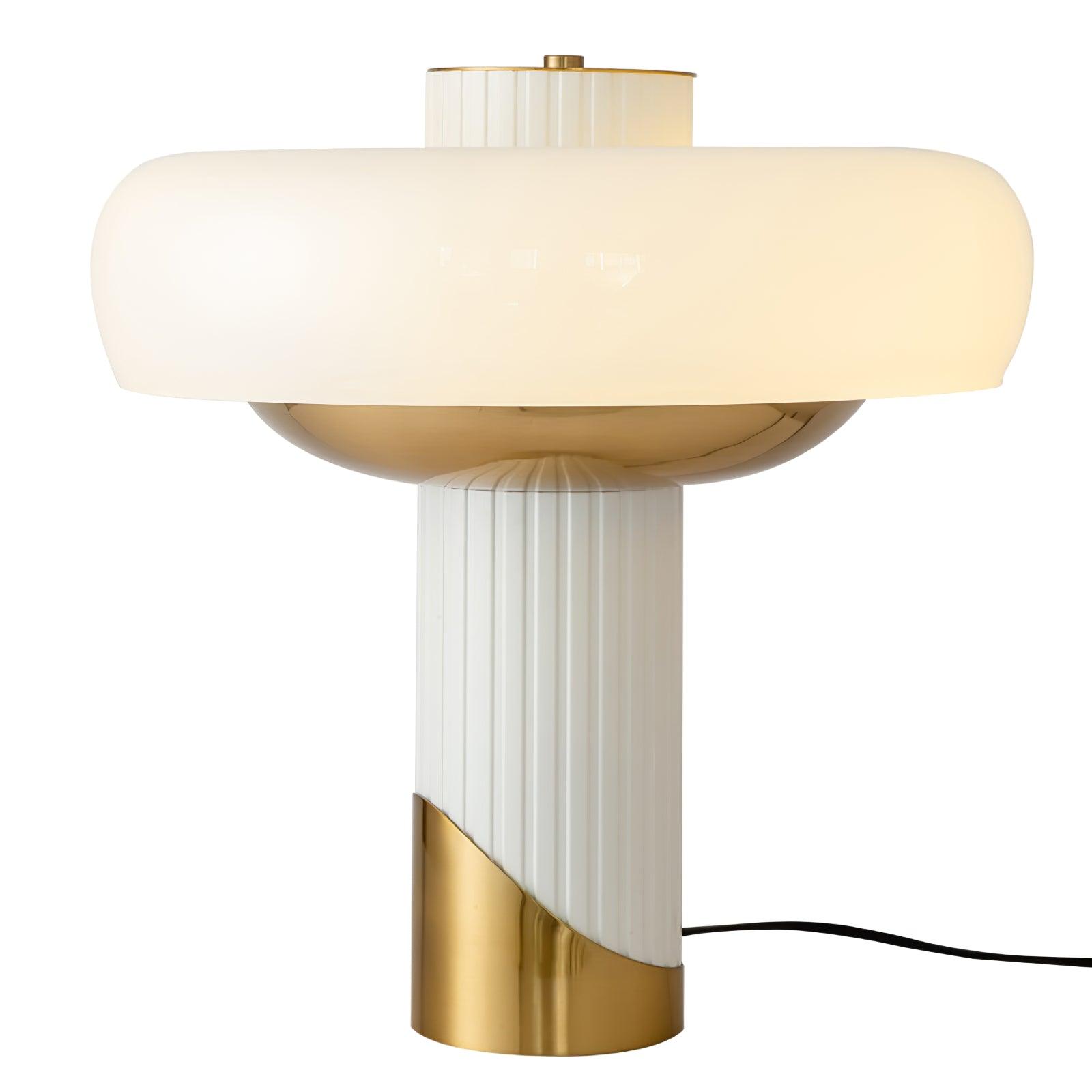 Aurelia Contemporary Glass Table lamp-Neutral Decor