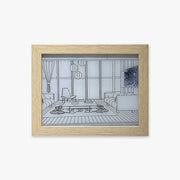 Olrine Illuminated Bedside Art Wood Wall lamp-Neutral Decor