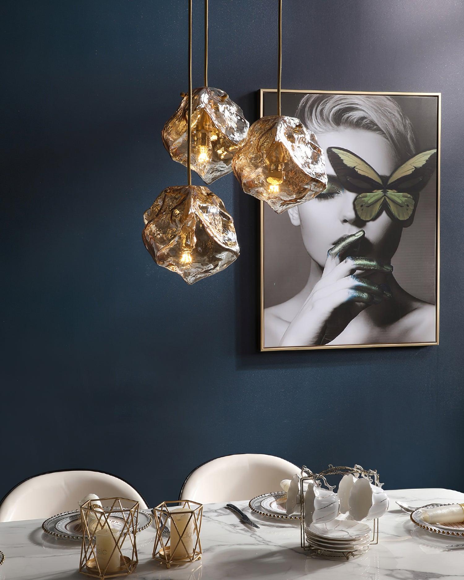 Kixu Brass Luxurious Pendant Lamp-Neutral Decor