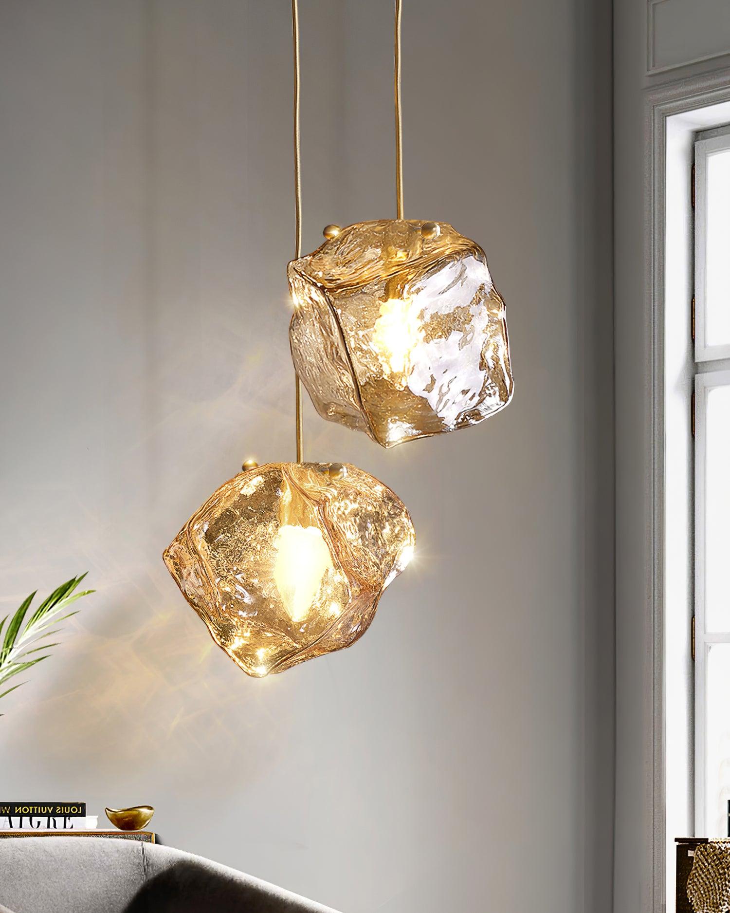 Kixu Brass Luxurious Pendant Lamp-Neutral Decor