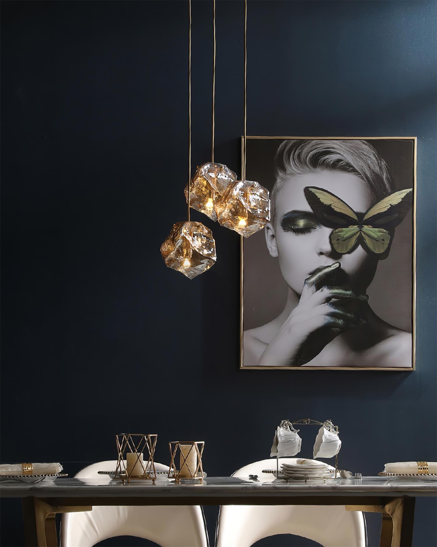 Kixu Brass Luxurious Pendant Lamp-Neutral Decor