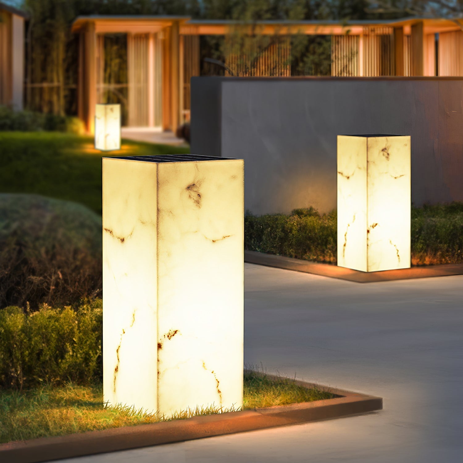 Ardorion Modern Minimalist Cube Marble Outdoor Light-Neutral Decor