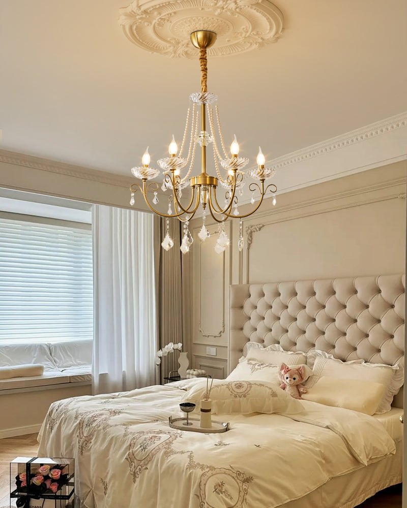 Lustra Chandelier Pearl Crystal Elegant Classic-Neutral Decor