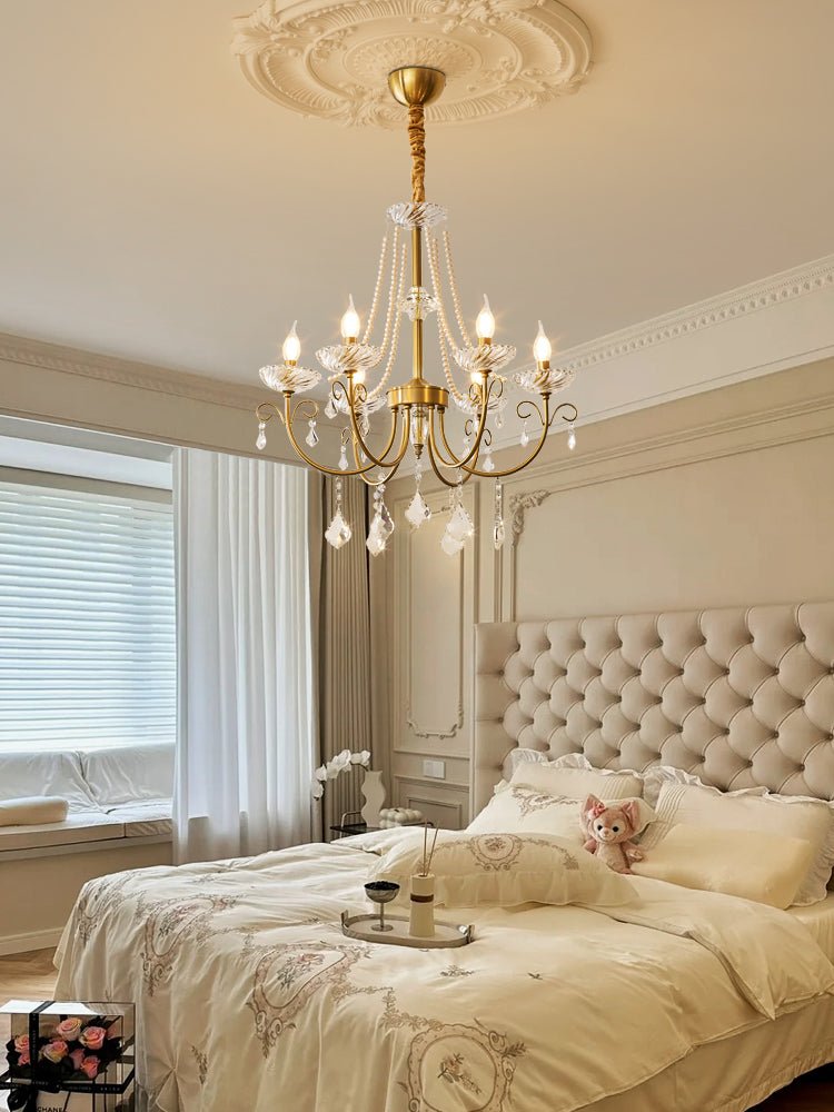 Lustra Chandelier Pearl Crystal Elegant Classic-Neutral Decor