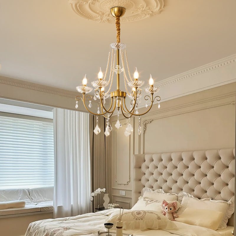 Lustra Chandelier Pearl Crystal Elegant Classic-Neutral Decor