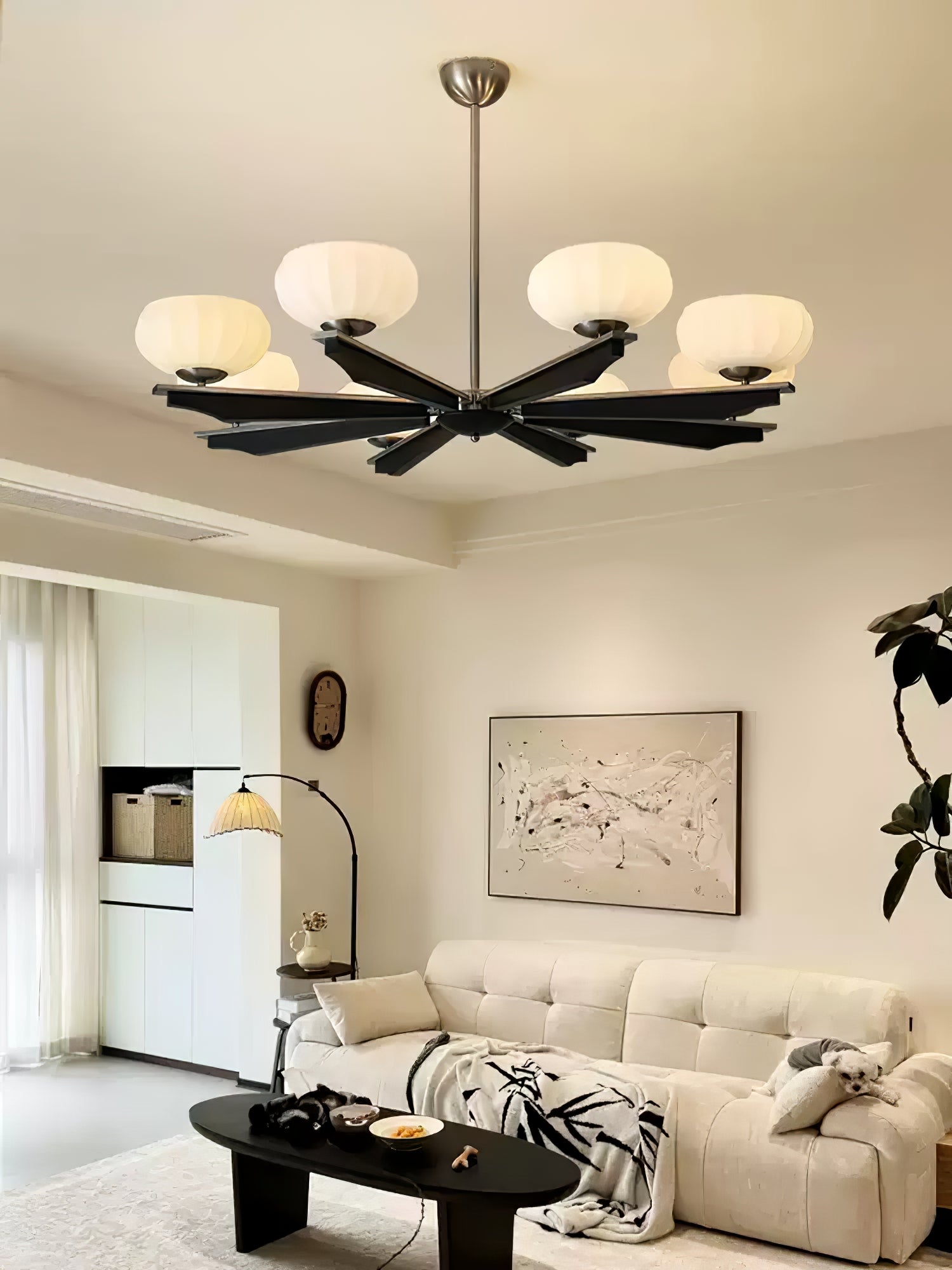 Uzoror Traditional Elegance Vintage Wood Chandelier-Neutral Decor