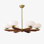 Uzoror Traditional Elegance Vintage Wood Chandelier-Neutral Decor
